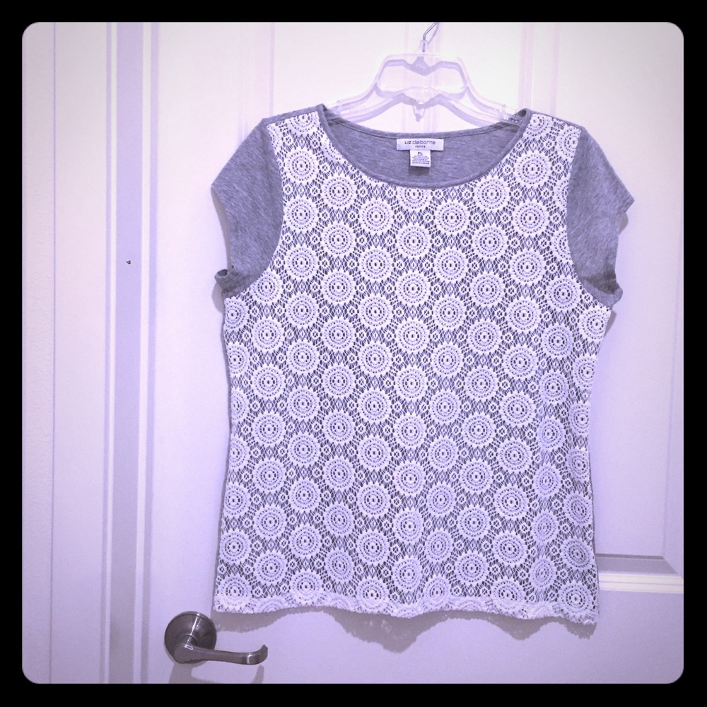 Liz Claiborne Lace Shirt SZ PL
